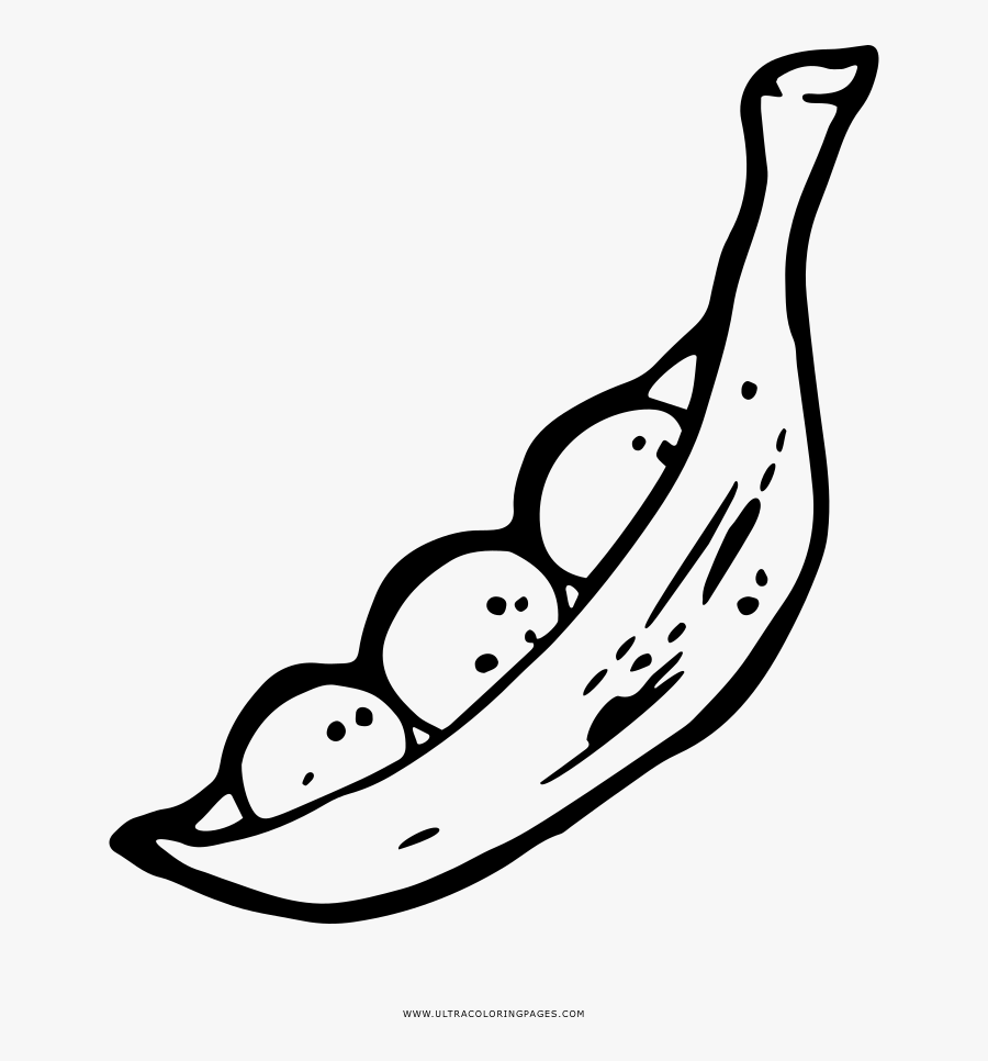Peas Coloring Page - Line Art, Transparent Clipart