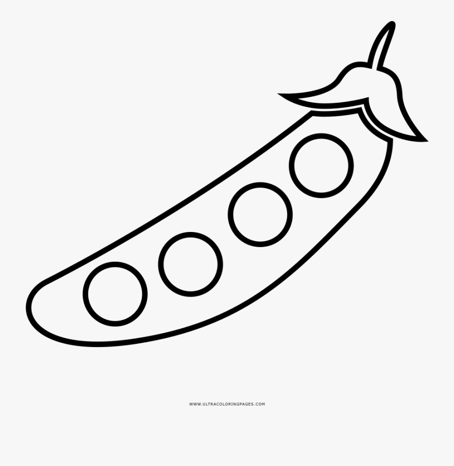 Peas Coloring Page, Transparent Clipart