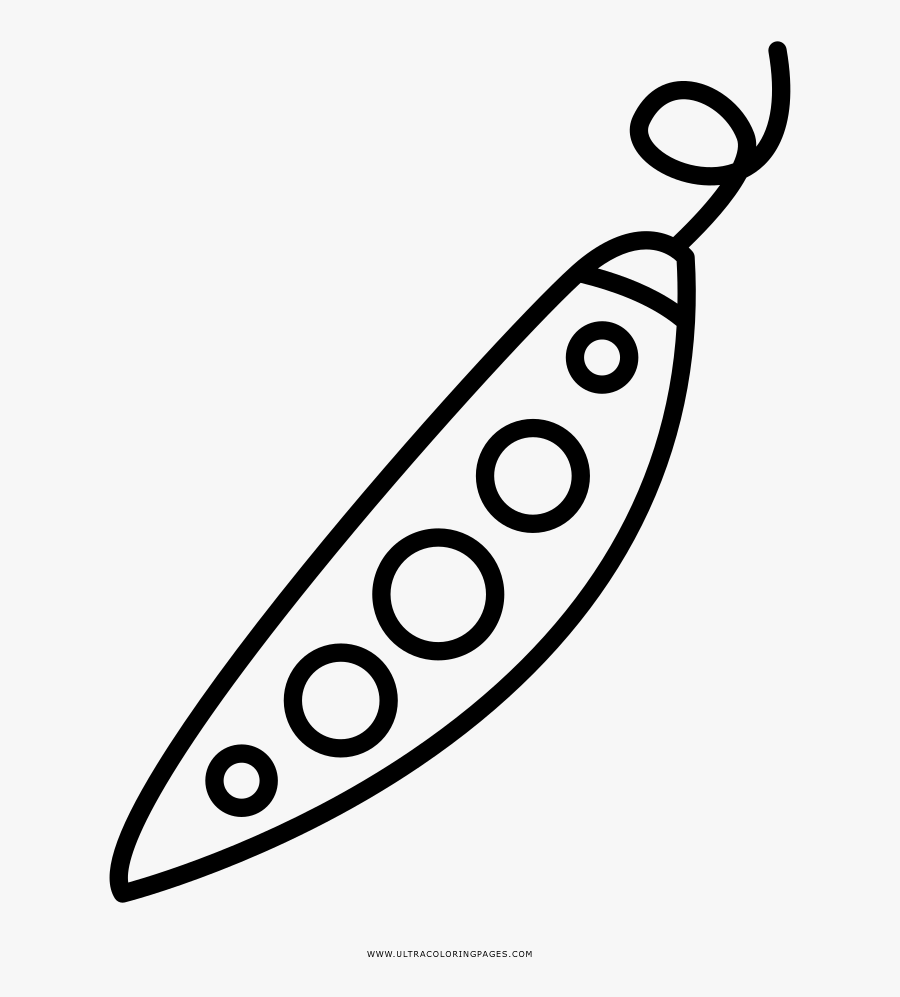 Peas Coloring Page - Line Art, Transparent Clipart