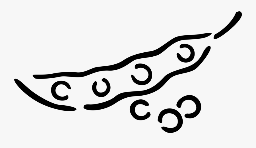 Vector Illustration Of Seed-pod Edible Vegetable Peas - Étiquettes Légumes À Imprimer, Transparent Clipart