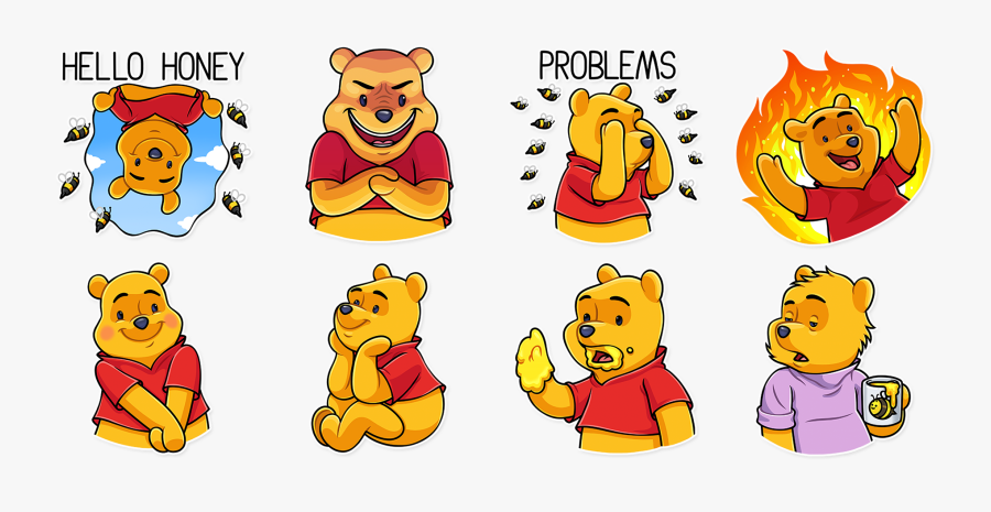Telegram Stickers Winnie The Pooh, Transparent Clipart