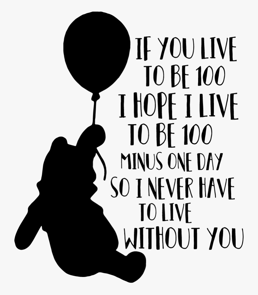 Balloon Pooh Bear Silhouette, Transparent Clipart