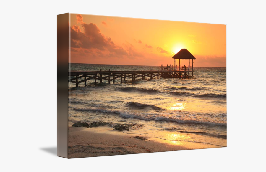 Sea Sunrise Dock, Transparent Clipart