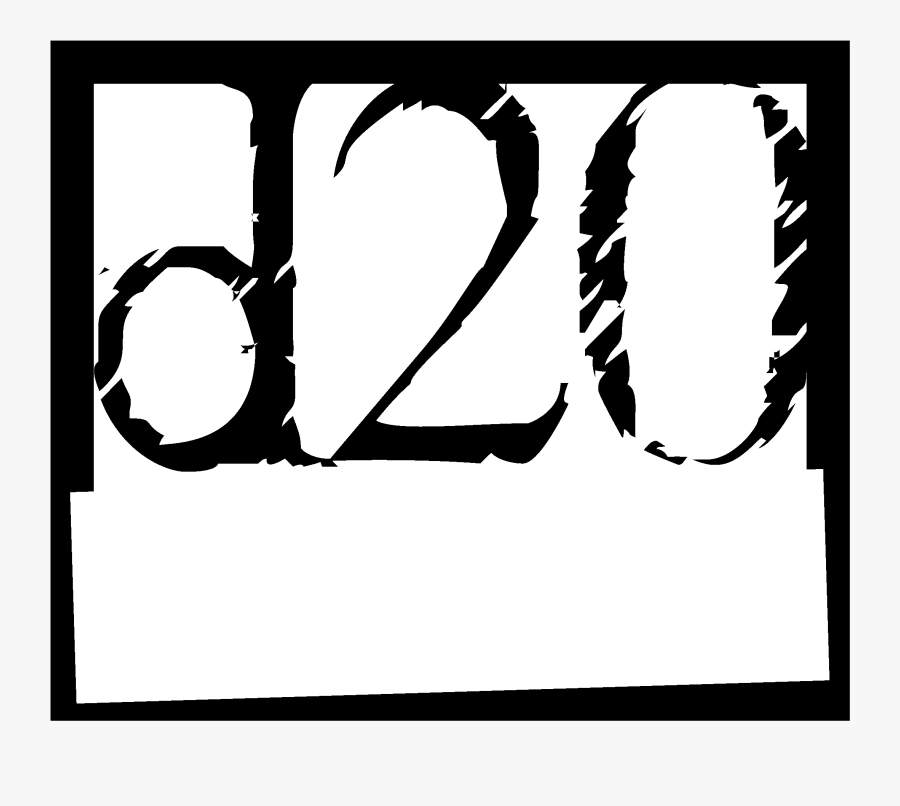 D20 Logo Black And White - D20 System Logo, Transparent Clipart