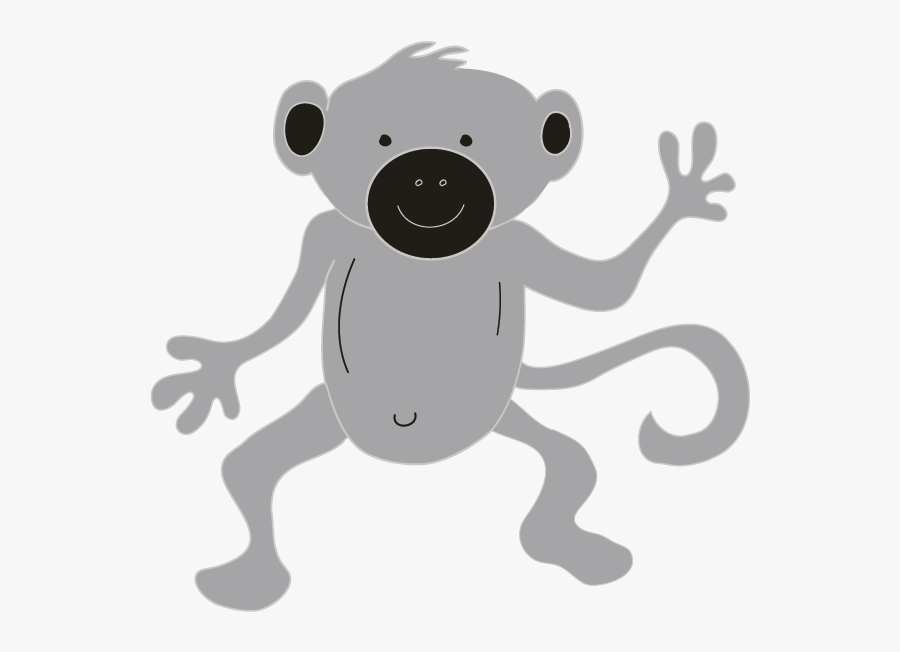 Smock Baby Monkey Motif - Cartoon, Transparent Clipart