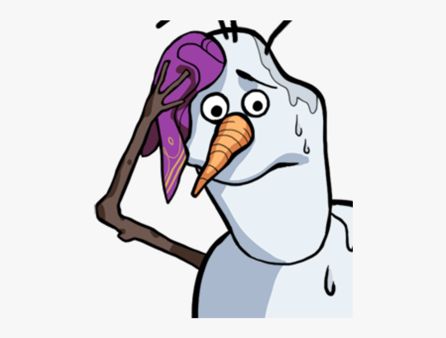Olaf Beak Bird Vertebrate Nose Purple Clip Art Cartoon - Sweaty Meme Guy, Transparent Clipart