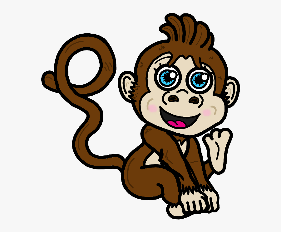 Transparent Baby Monkey Png - Cartoon, Transparent Clipart