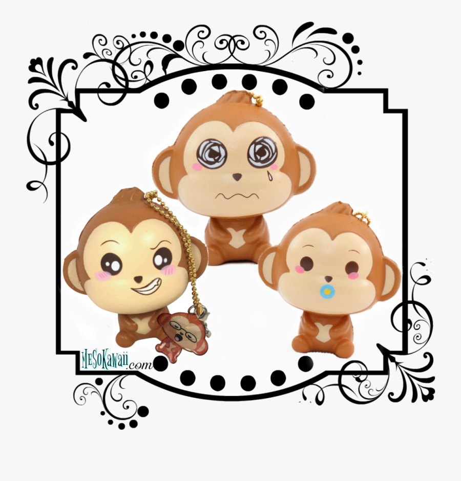 Squishy Puni Maru Monkey, Transparent Clipart