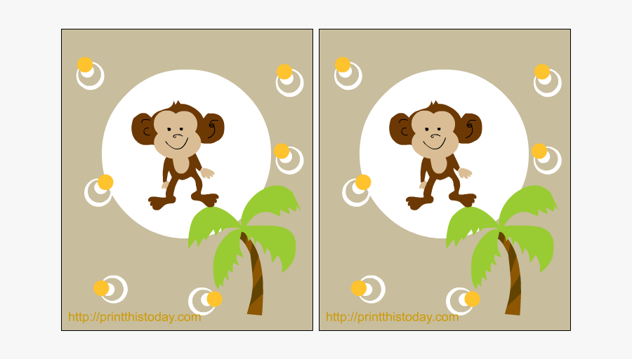 Monkey Baby Party Invitation, Transparent Clipart