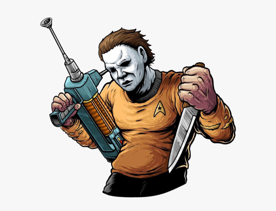 #stickergang #michael #myers #star #trek #mashup #killing - Cartoon, Transparent Clipart