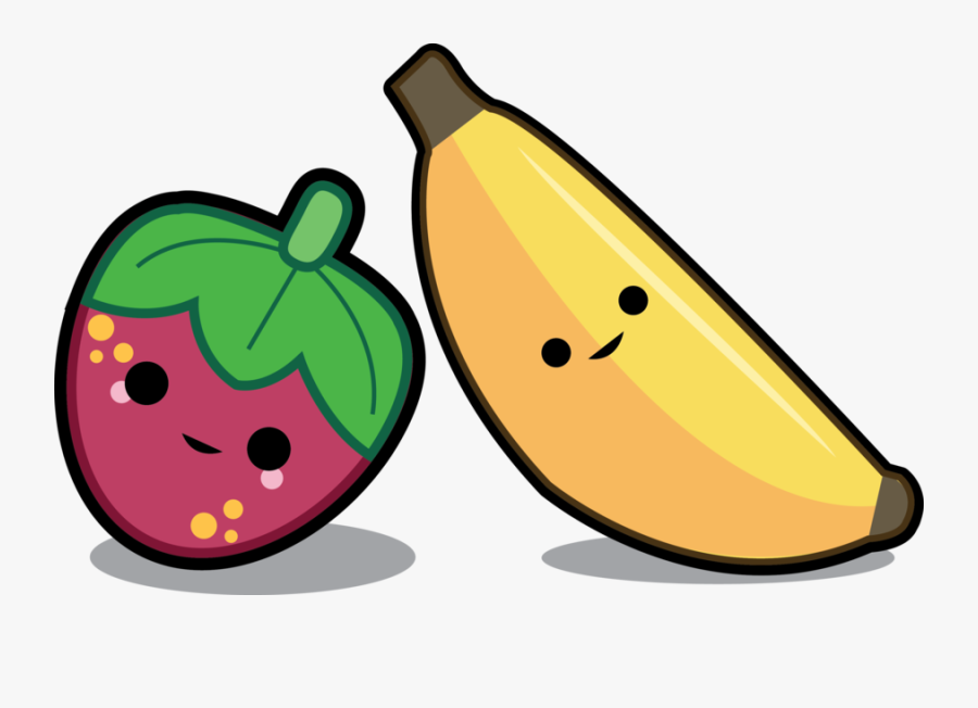 Banana - Strawberry And Banana Drawing, Transparent Clipart