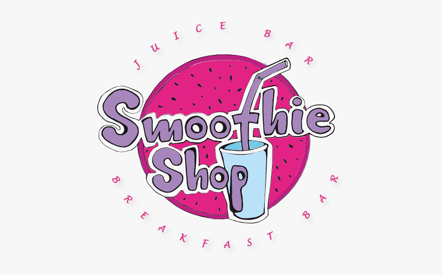 Logoss Final - Smoothies Shop Logo, Transparent Clipart