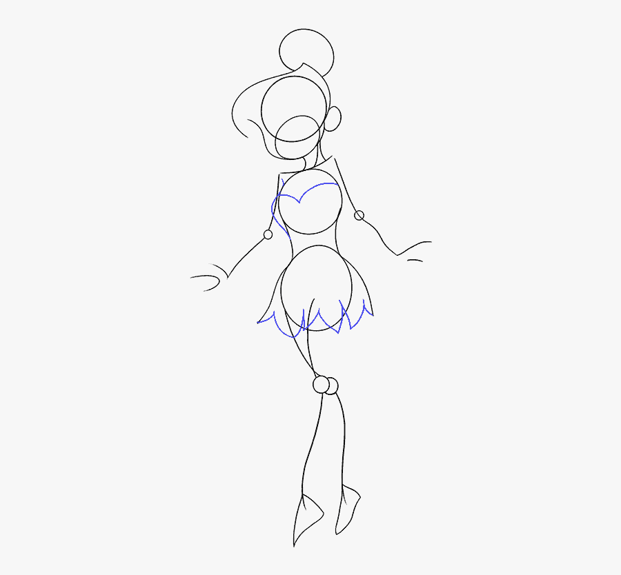 Drawing Tinkerbell Transparent Png Clipart Free Download - Line Art, Transparent Clipart