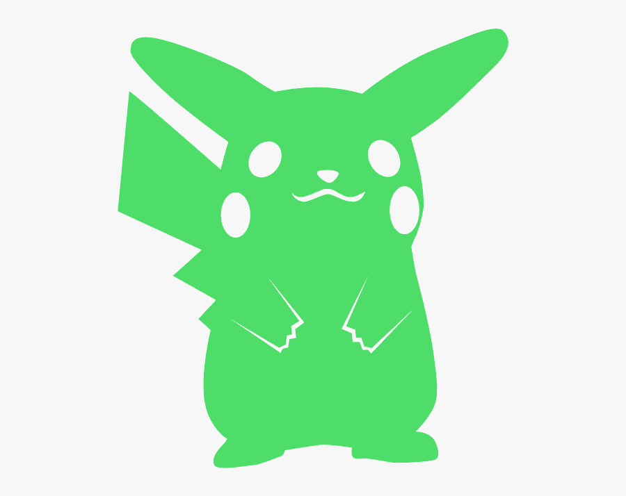 Pikachu Silhouette, Transparent Clipart