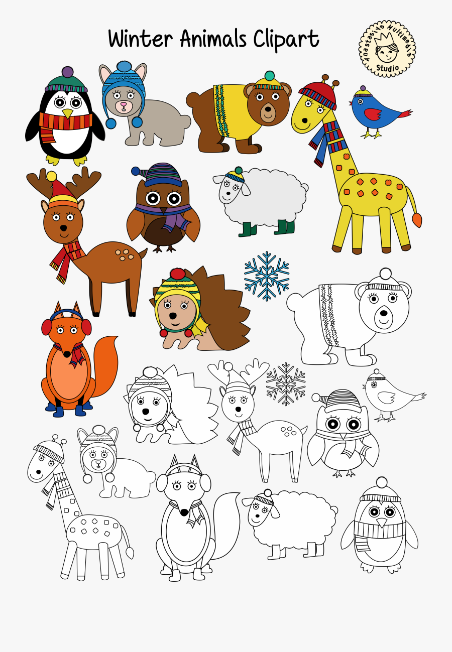 Fox Clipart Winter - Cartoon, Transparent Clipart