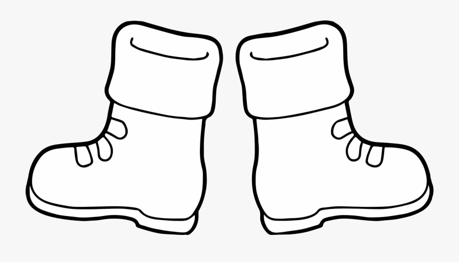 Winter Clipart Black And White Free Best Transparent - Winter Boots Coloring Page, Transparent Clipart