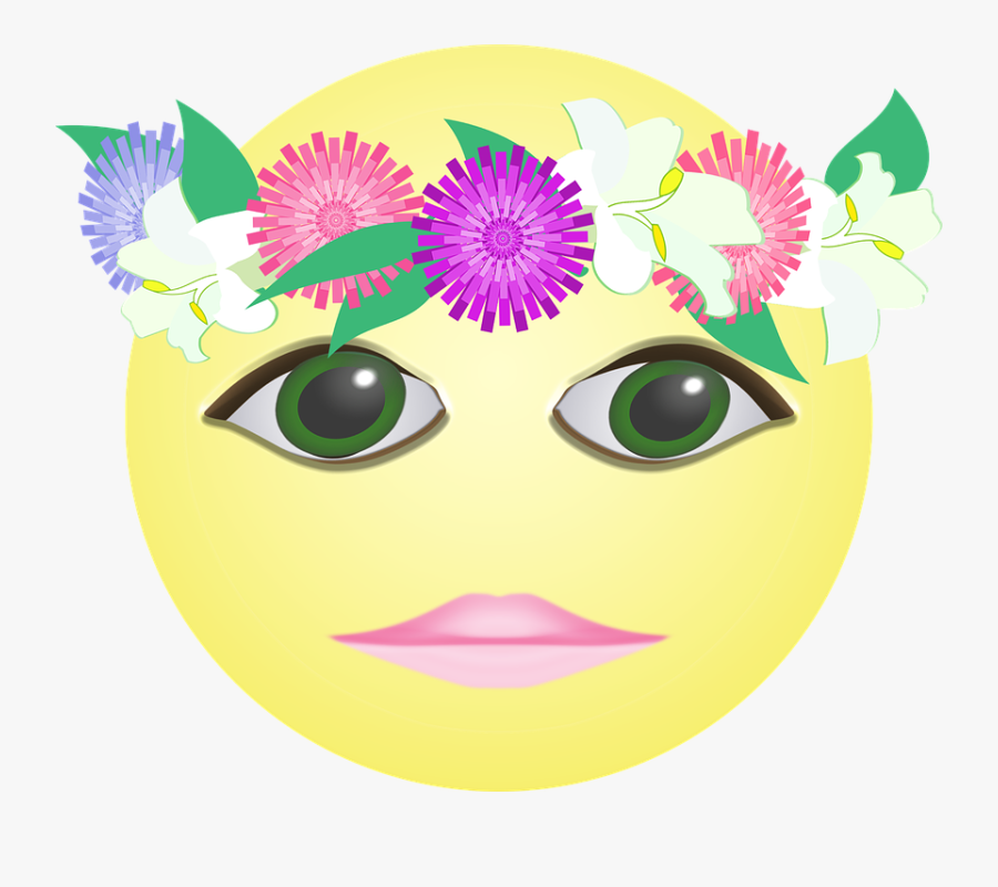 Graphic, Smiley, May Pole, May Day, Spring, May - มงกุฎ ดอกไม้ เวก เตอร์, Transparent Clipart