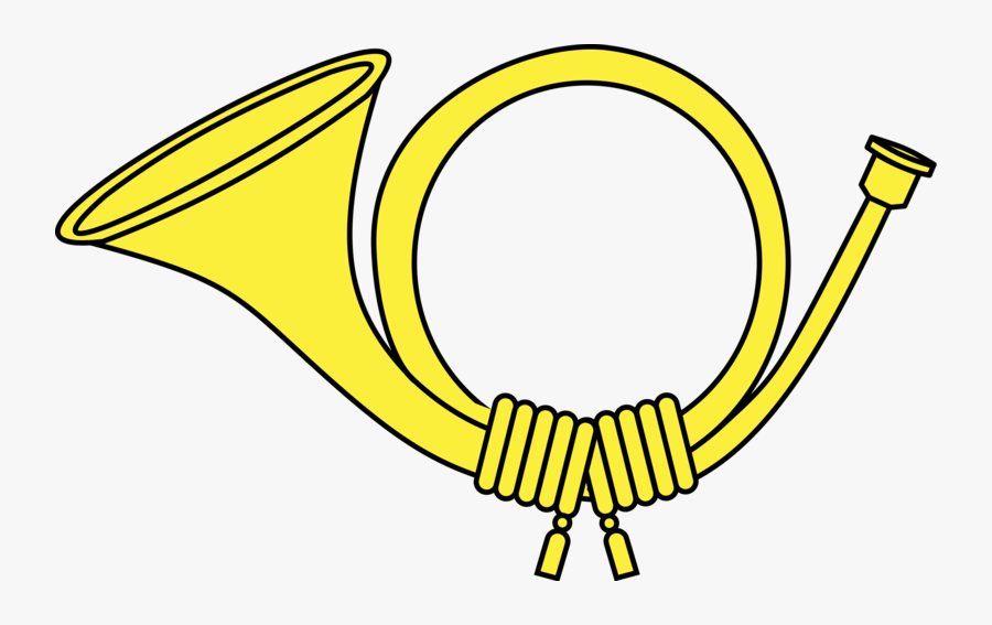 Yellow Post Horn Clipart - Dessin Cor De Chasse, Transparent Clipart