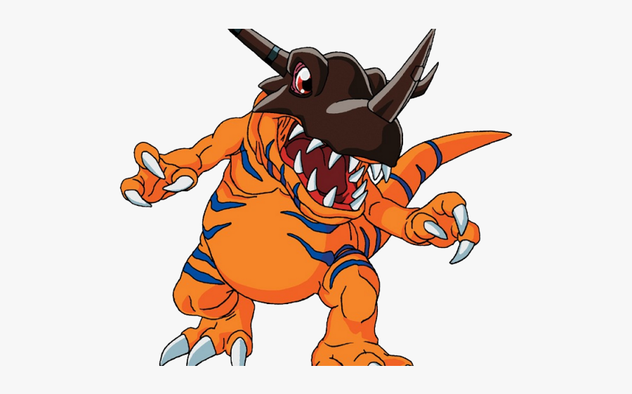 Digimon Clipart Horn - Digimon Greymon, Transparent Clipart