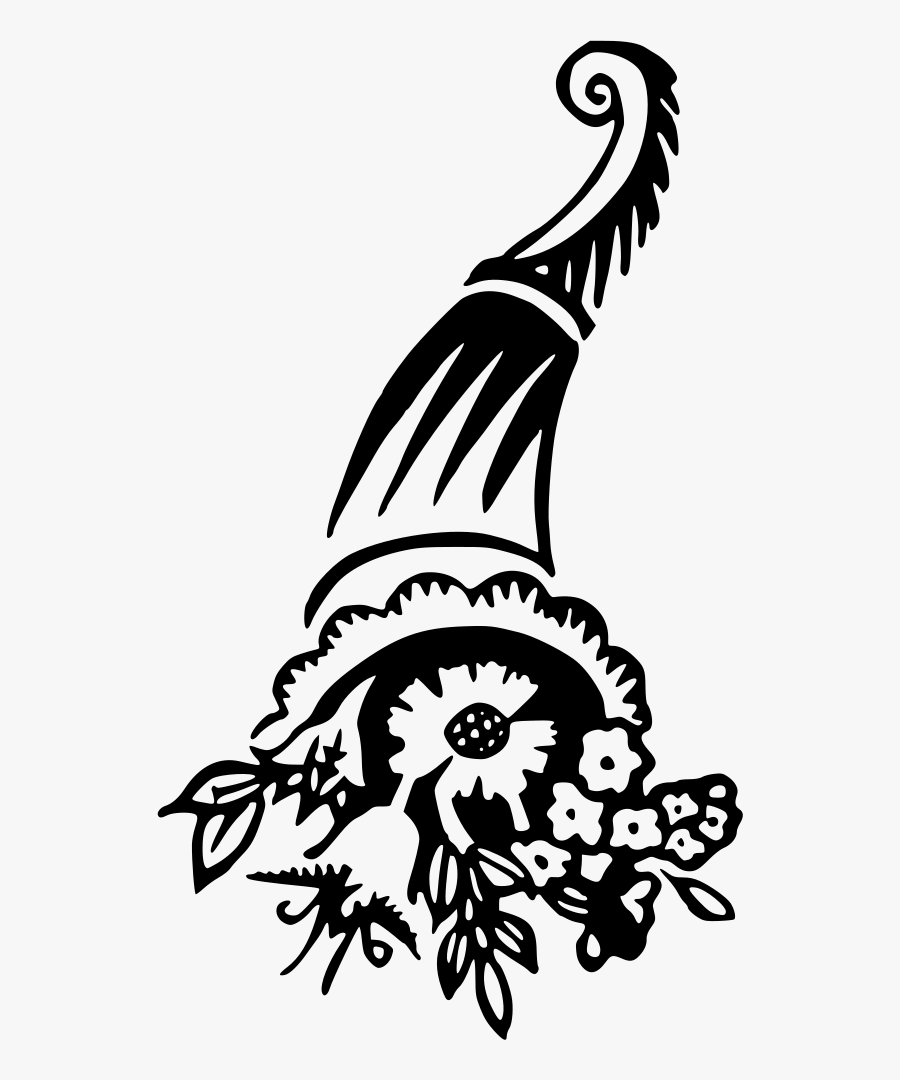Flowery Horn - Trumpet, Transparent Clipart