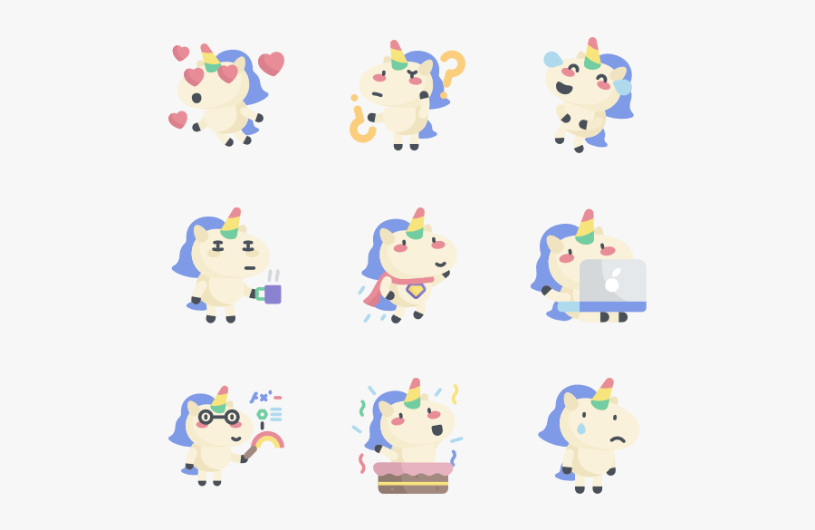 Unicorns - Cartoon, Transparent Clipart