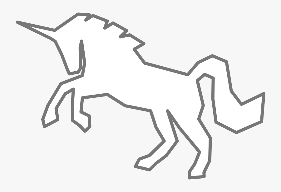 White Unicorn - Stallion, Transparent Clipart