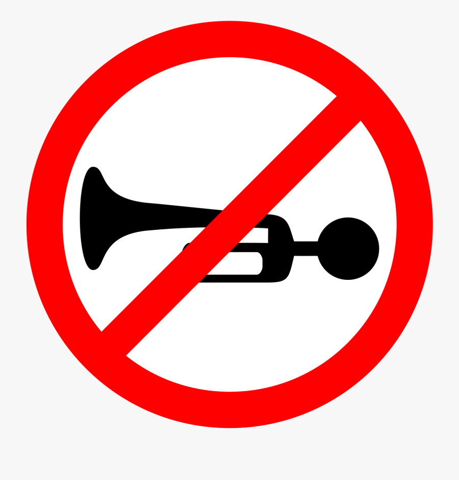 No Cycling Road Sign, Transparent Clipart