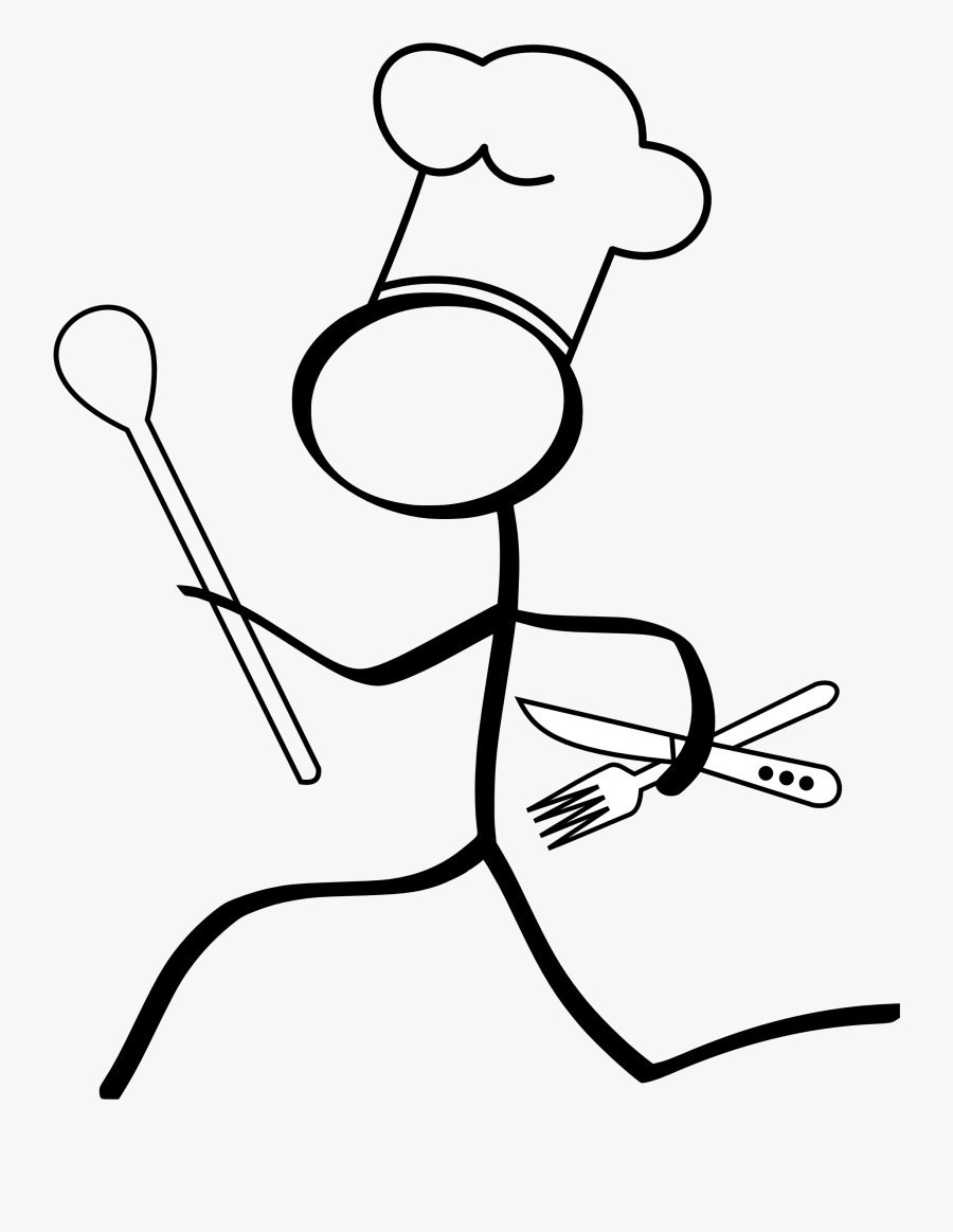 Transparent Running Stick Figure Png - Line Art, Transparent Clipart