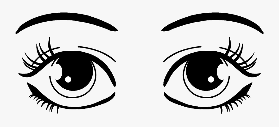Eyes Eye Clipart Cute Frames Illustrations Hd Images - Black And White Clip Art Of Eyes, Transparent Clipart