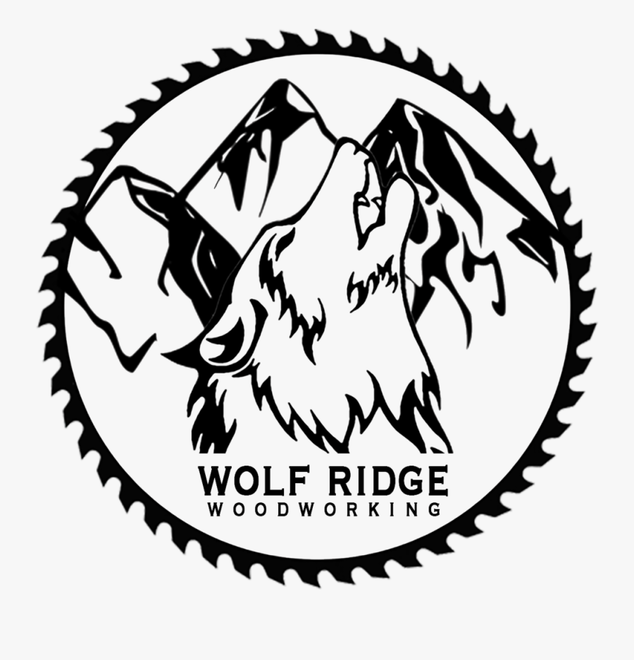 Wolfridgewoodworking Logo Square Transparent - Black And White Wolf Howling Drawings, Transparent Clipart