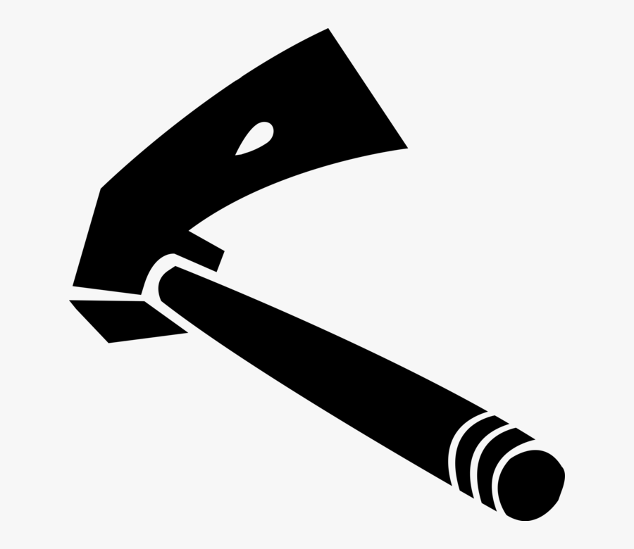 Vector Illustration Of Woodworking Adze Hammer Hand, Transparent Clipart