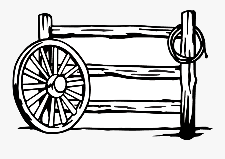 Fence - Wagon Wheel Fence Drawings, Transparent Clipart