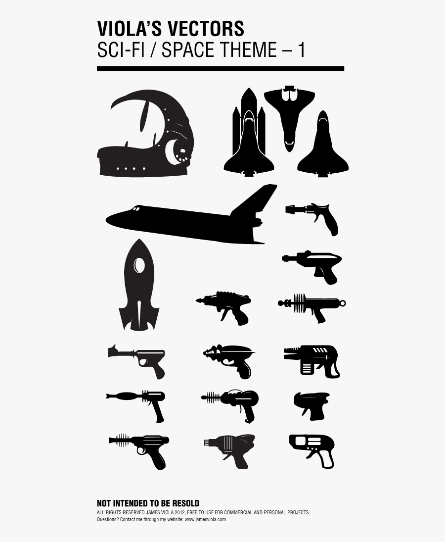 Clip Art Sci Fi Space Vector - Free Vector Ray Gun, Transparent Clipart