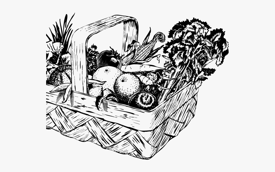 Harvest Basket, Transparent Clipart