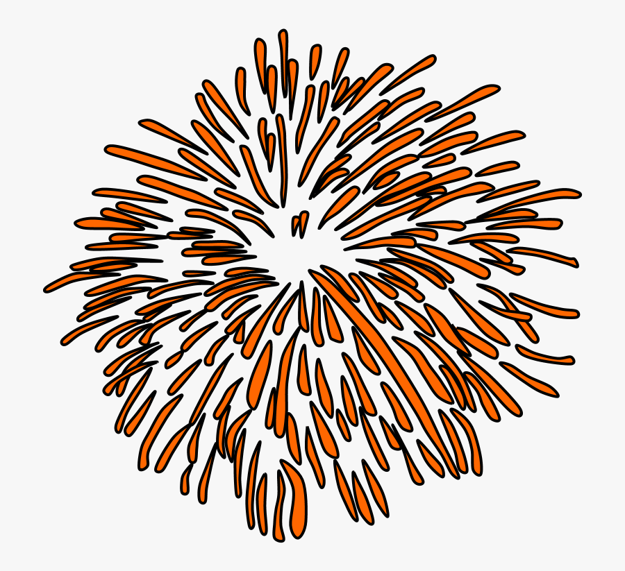 Fireworks, Burst, Style 1, Orange - Portable Network Graphics, Transparent Clipart