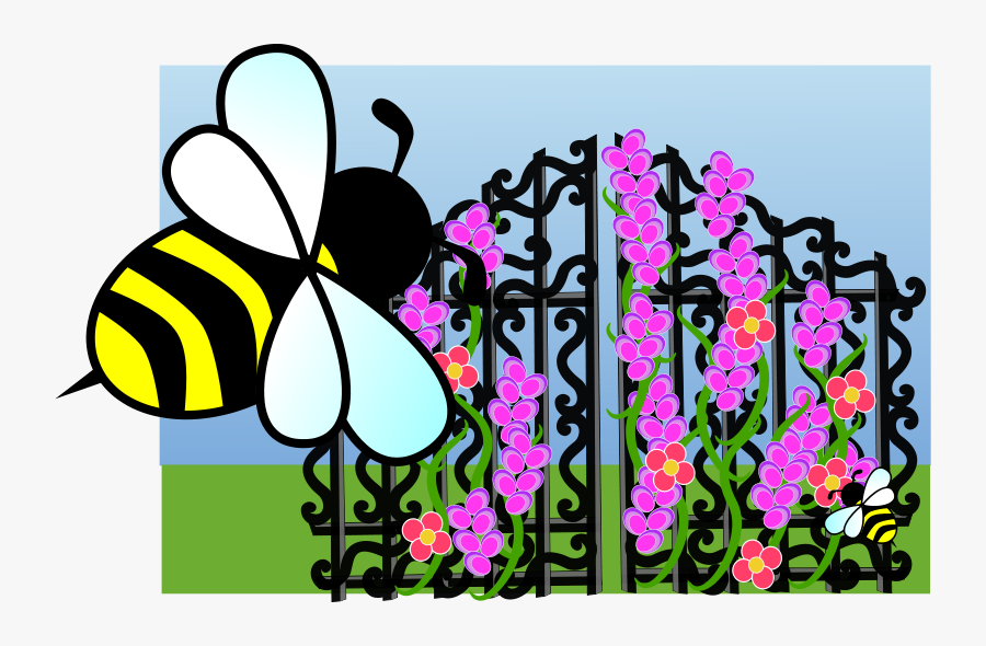Bee Scene - Vector Graphics, Transparent Clipart
