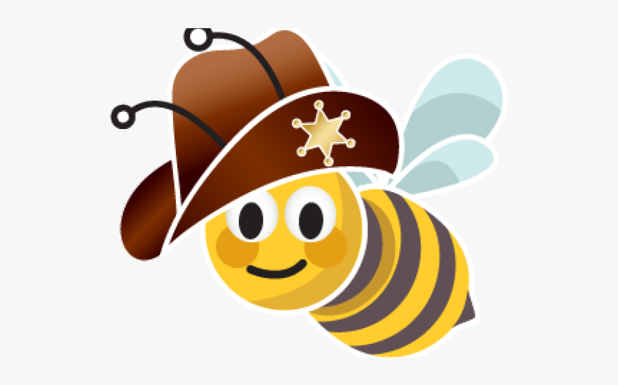 Cowboy On A Bee, Transparent Clipart