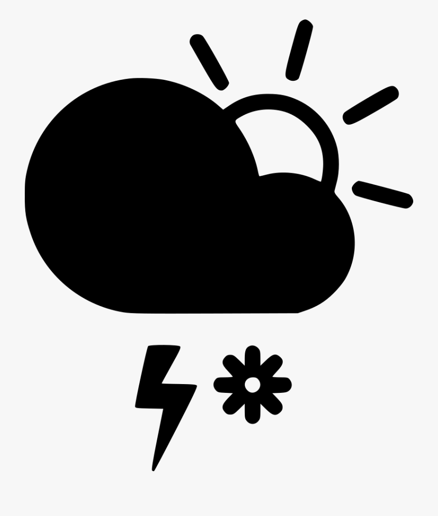 Day Snow Storm Cloud Lightning Sun Comments Cloud- - Icon Wind Rain Free, Transparent Clipart