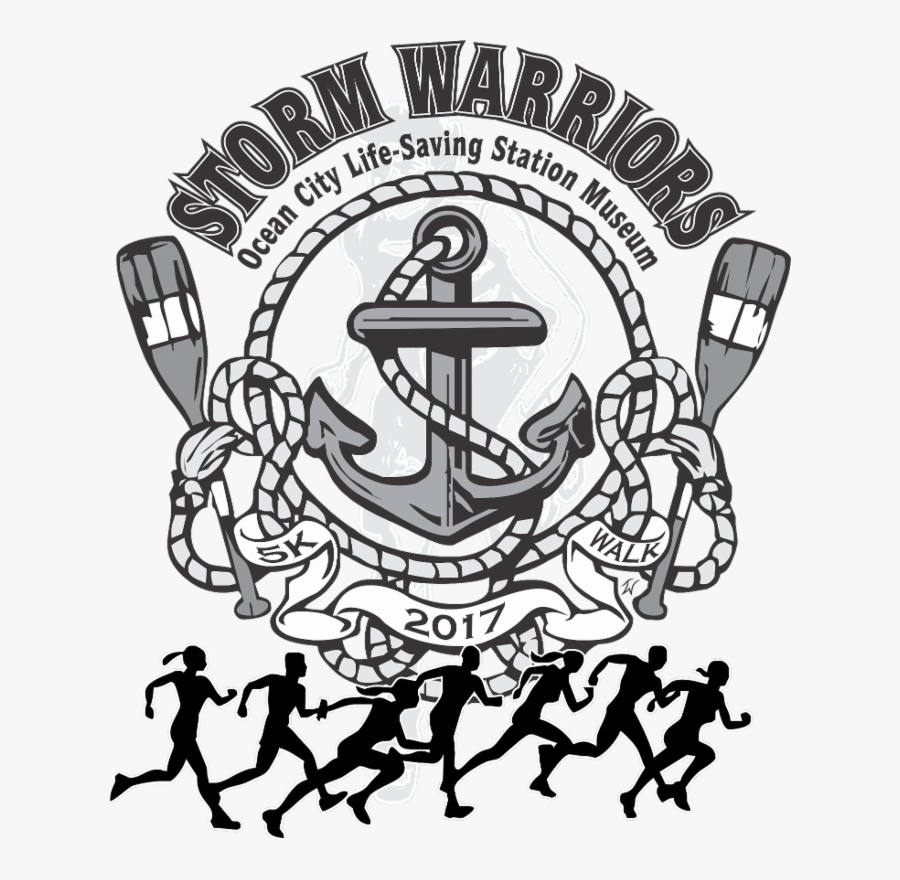 Storm Warriors 5k In Ocean City Nov - Runners In A Race, Transparent Clipart