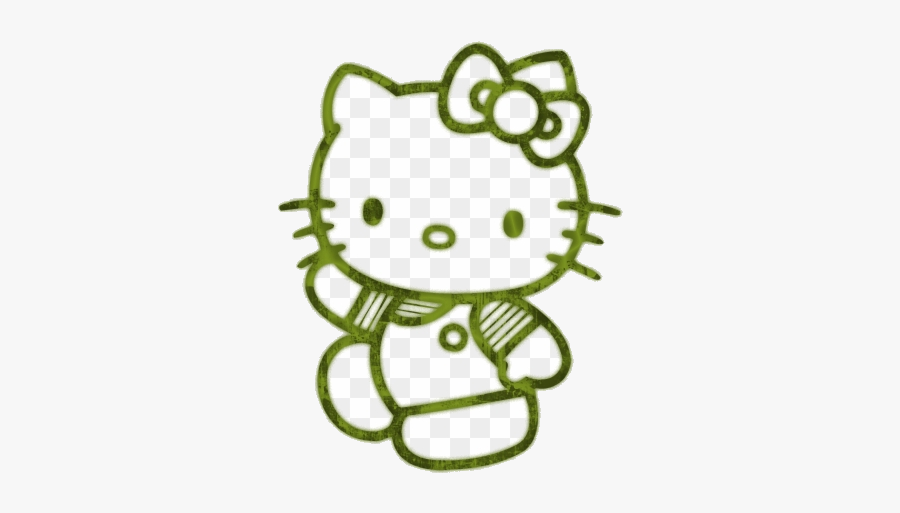 Hello Kitty Clipart White On Black Free Transparent - Hello Kitty Png Vector, Transparent Clipart