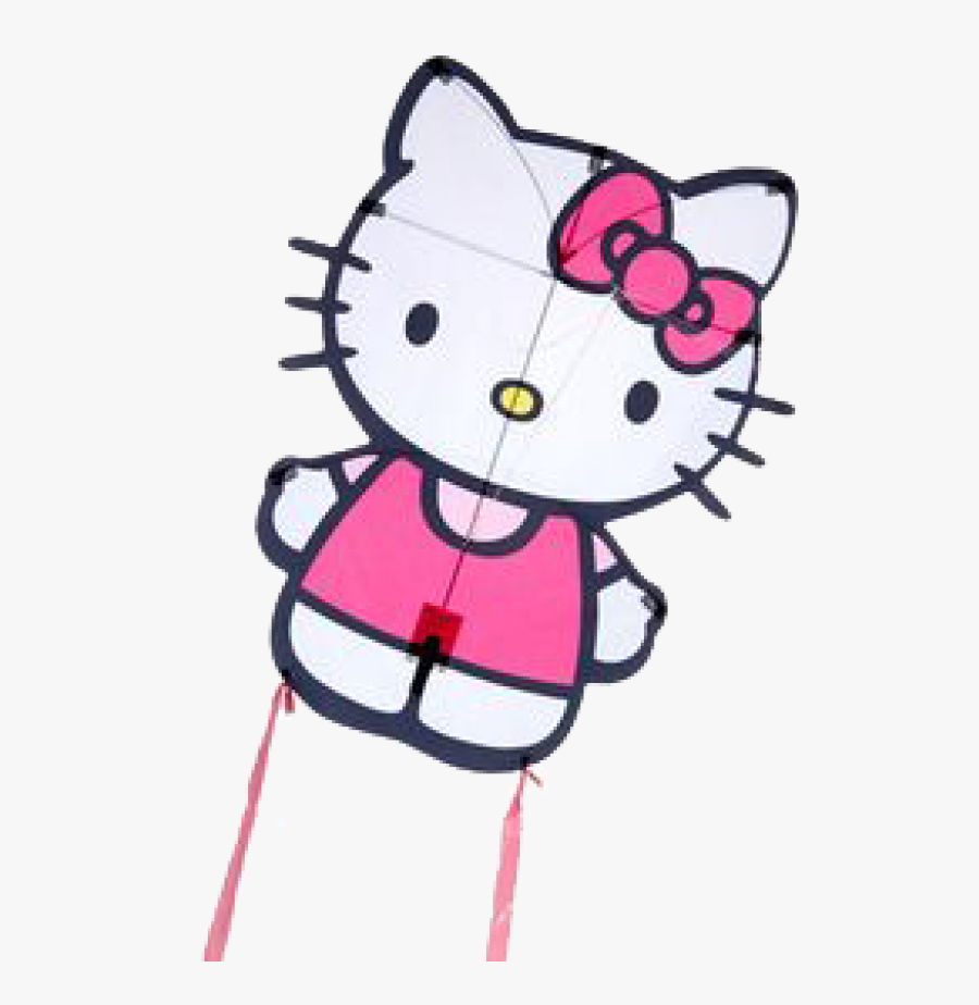 Image Of Hello Kitty Kite - Hello Kitty Looking Up, Transparent Clipart