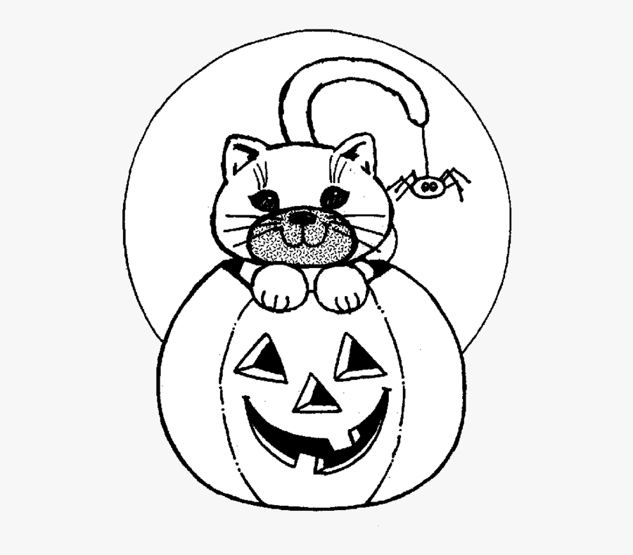 Printable Halloween Colouring Pages, Transparent Clipart