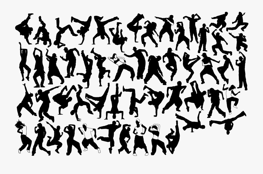Dancing Hip Hop Vectors, Transparent Clipart