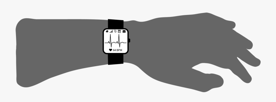 Transparent Smart Watch Clipart - Smart Watch On Wrist Png, Transparent Clipart