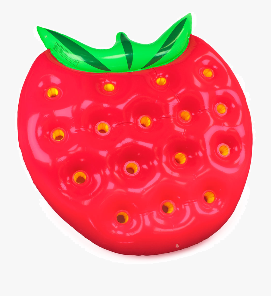 5′ Strawberry Pool Float - Надувной Матрас Клубника, Transparent Clipart
