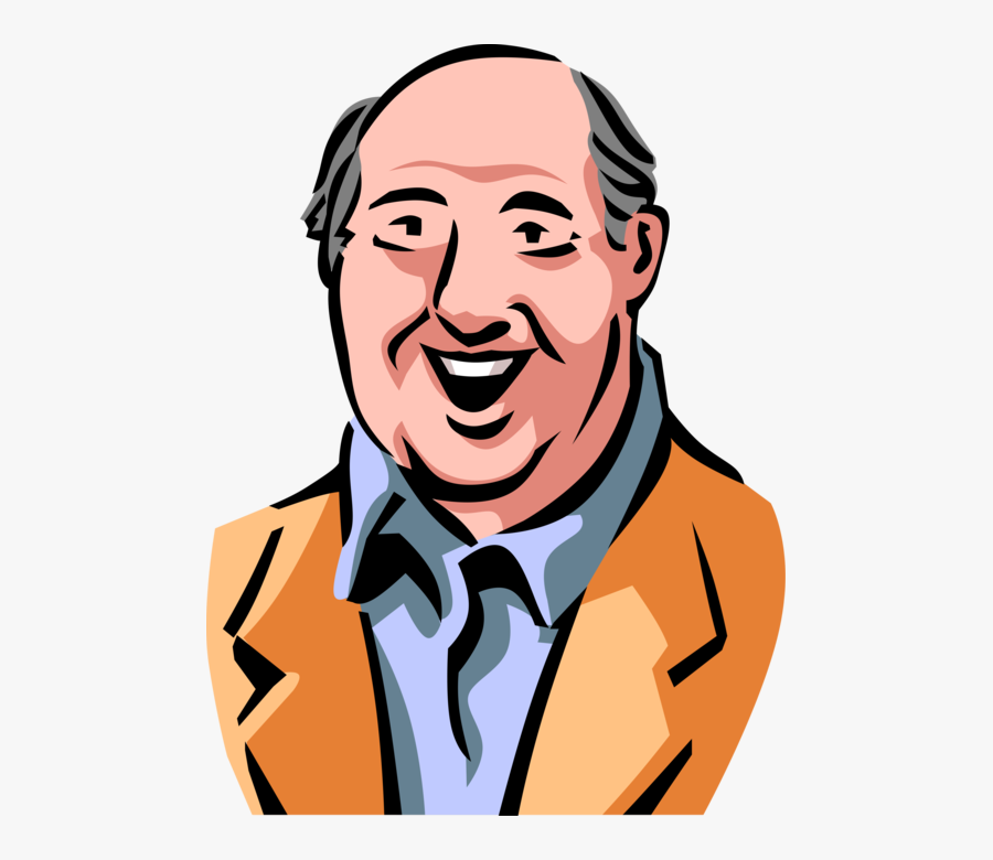 Vector Illustration Of Retired Elderly Senior Citizen - Illustration, Transparent Clipart