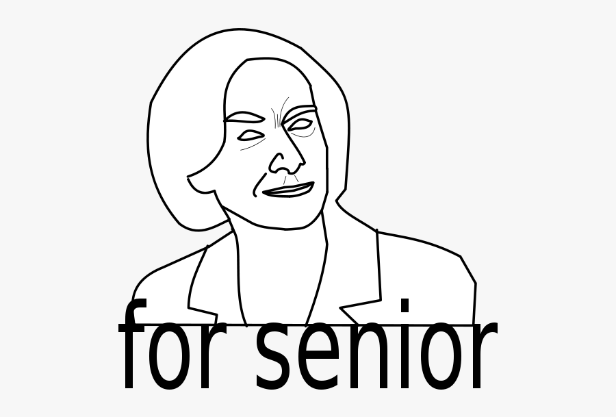 For Seniors - Line Art, Transparent Clipart
