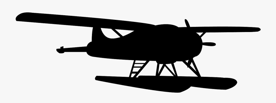 Sea Plane Silhouette Png, Transparent Clipart