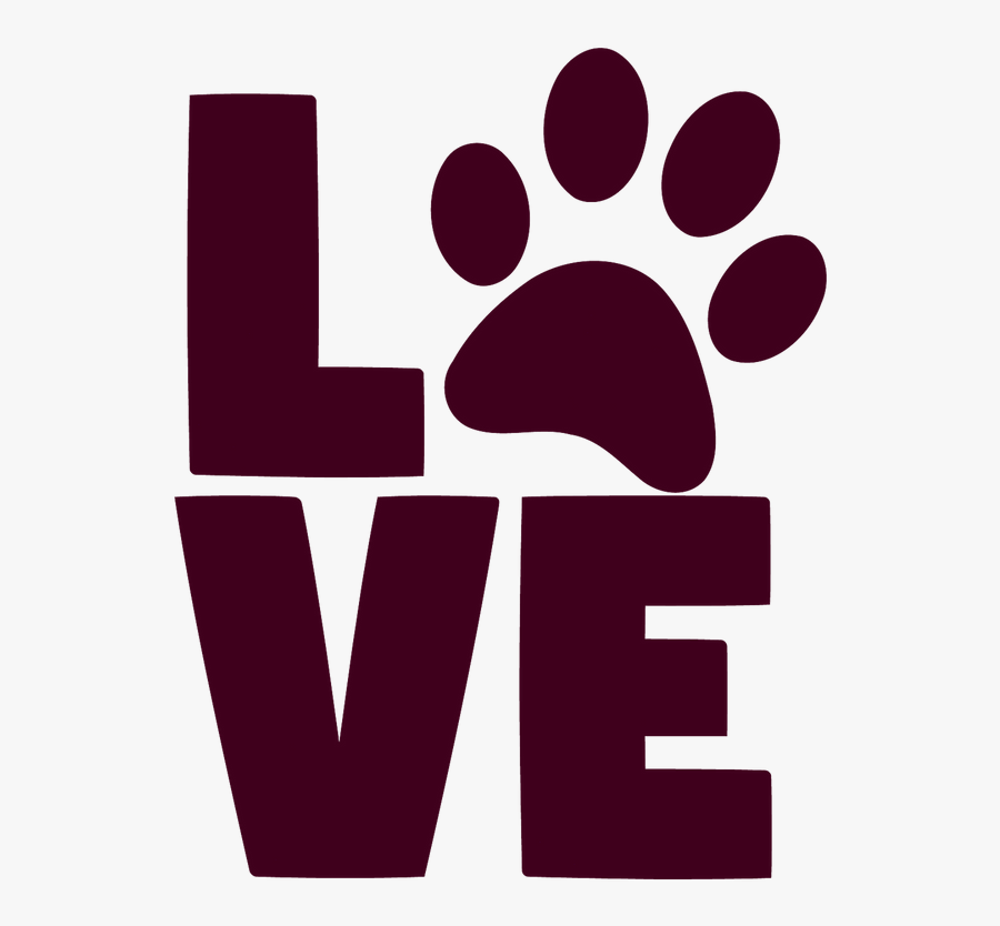 Love Paw Print - Love Dog Paw Print Png, Transparent Clipart