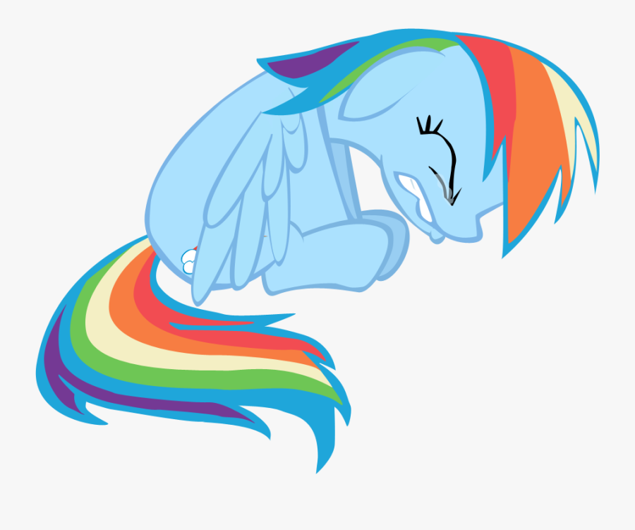 Rainbow Dash Crying By Thelawn-d4gom9i - Mlp Rainbow Dash Sad, Transparent Clipart